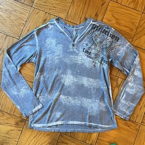Affliction long sleeve shirt size large